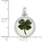 Sterling Silver Four Leaf Clover Charm Jewelry 22mm Long X 15mm Wide Approx.